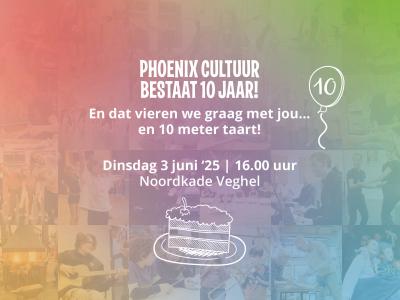Phoenix bestaat 10 jaar: 10 meter taart!