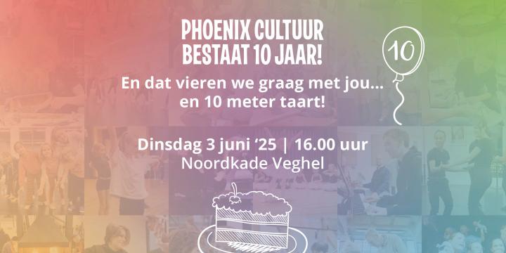 Phoenix bestaat 10 jaar: 10 meter taart!