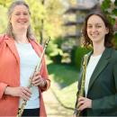 Twee dwarsfluitisten doen D-examen tijdens bijzonder recital